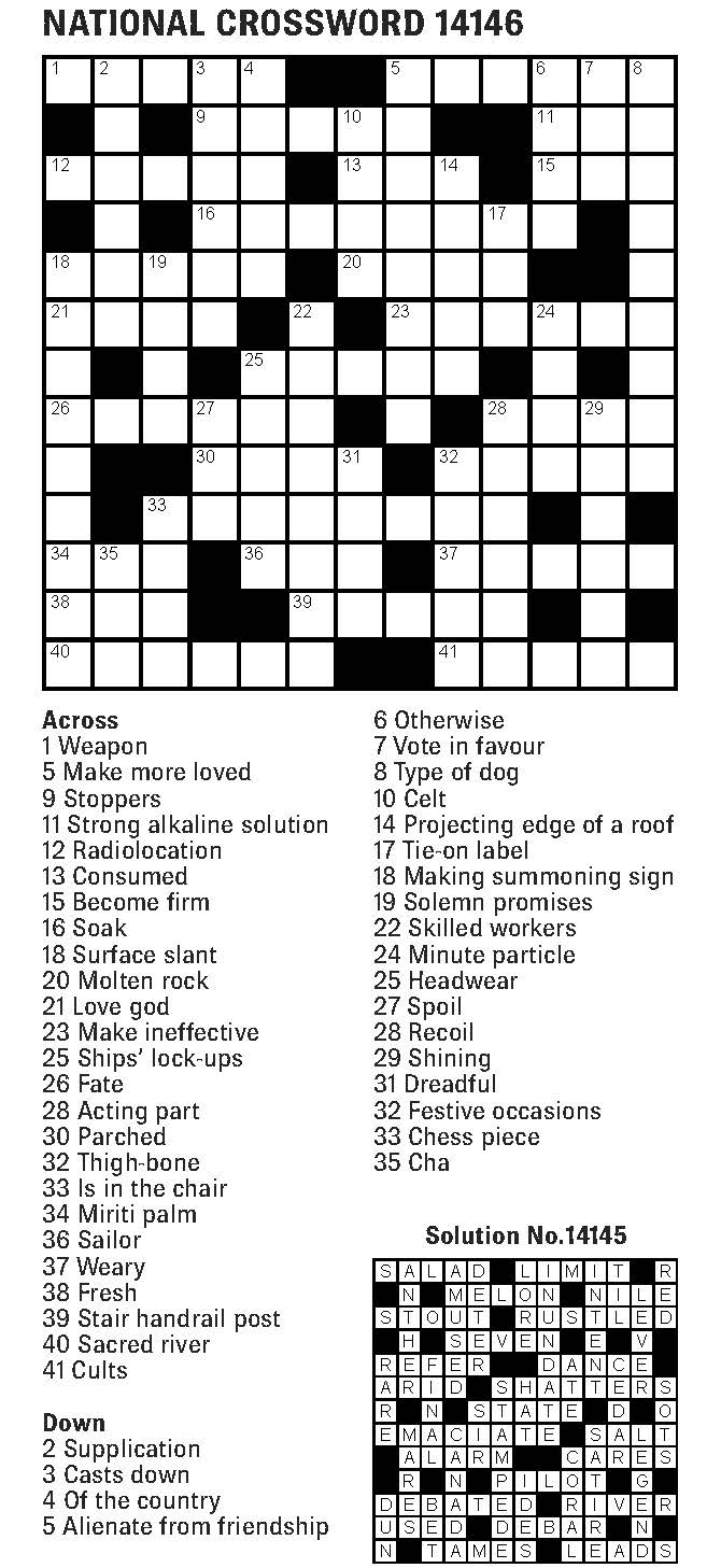 The Fiji Times » Crossword – 06th August 2019