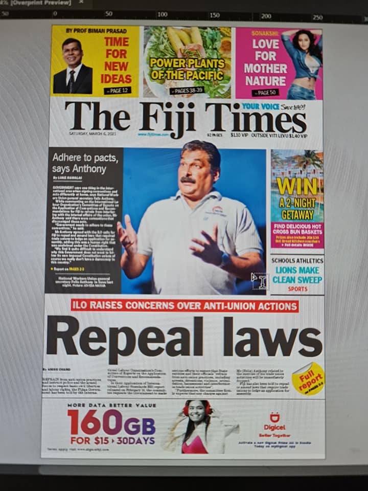 The Fiji Times » From the Editor-in-Chief's Desk: Your March 6 edition briefing - Vimarsana News