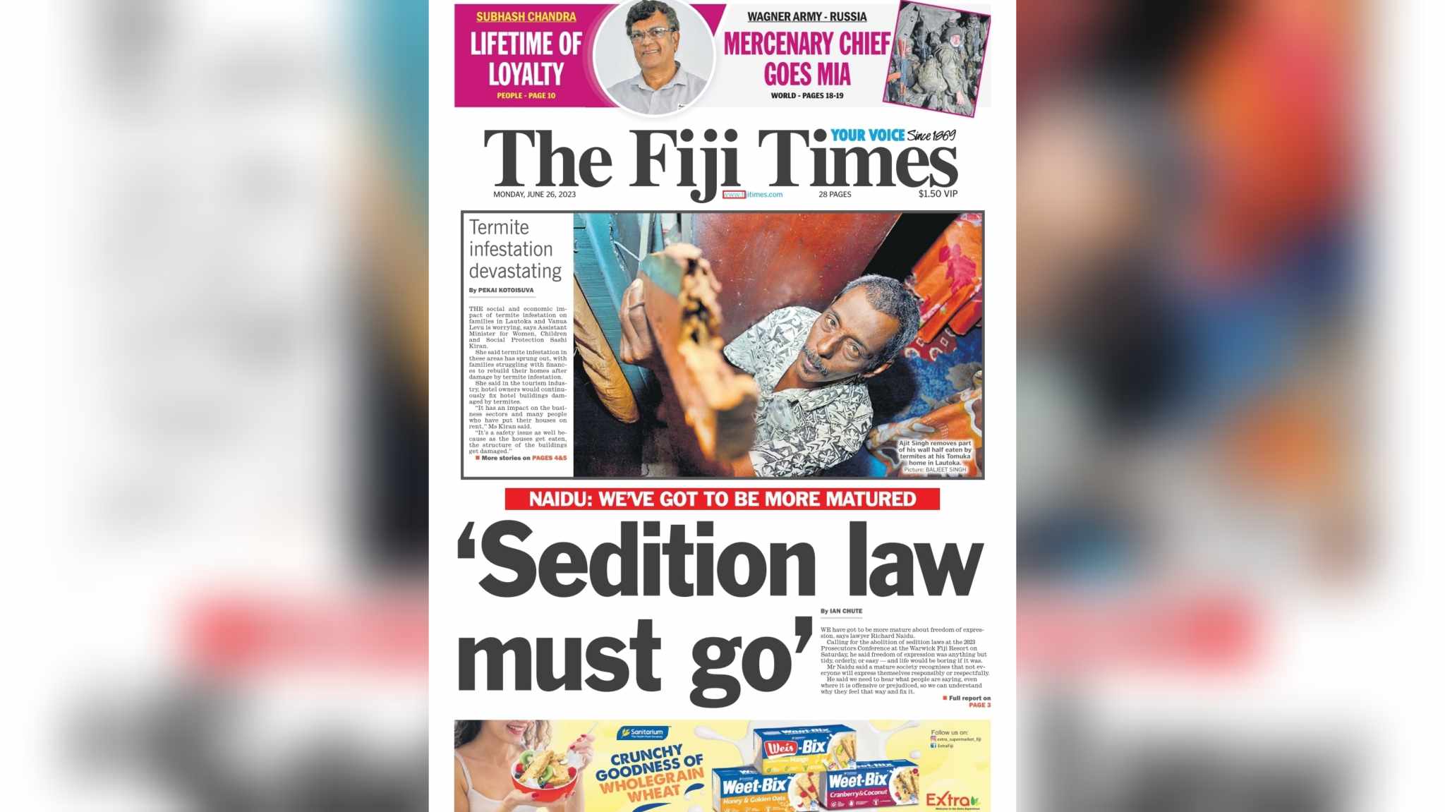 The Fiji Times » From the Editor-in-Chief’s desk: Your June 26 briefing